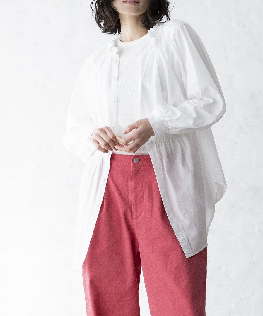 《環保材質》2WAY 褶邊襯衫 正裝,上下皆可【145-165cm】