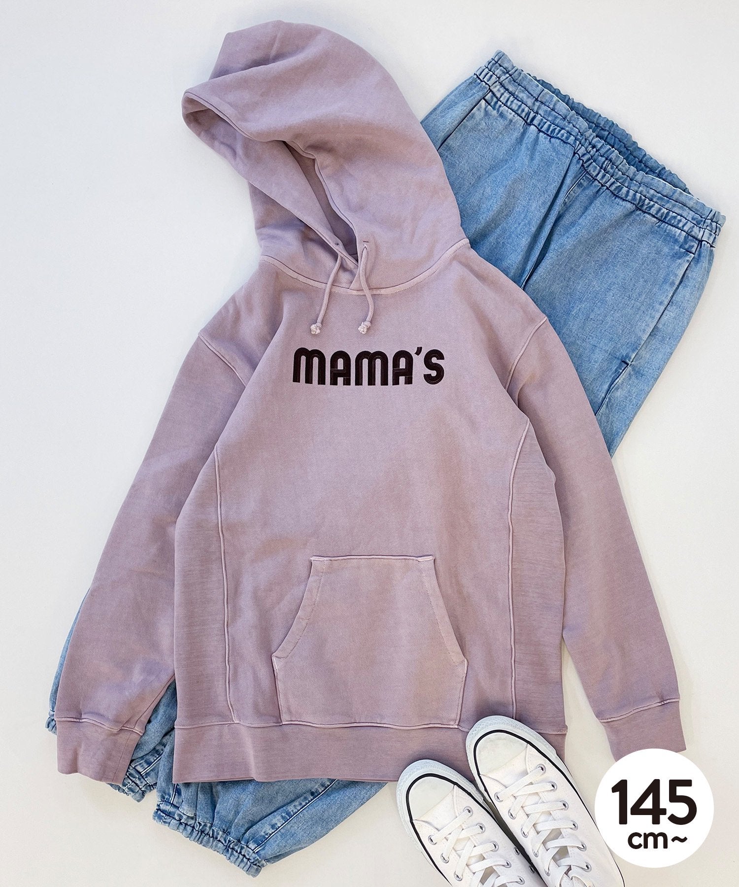 《環境配慮素材》OG CANVAS TERRY LOOP MAMAS HOODIE オーガニックコットン裏毛 製品染め［145-165cm］