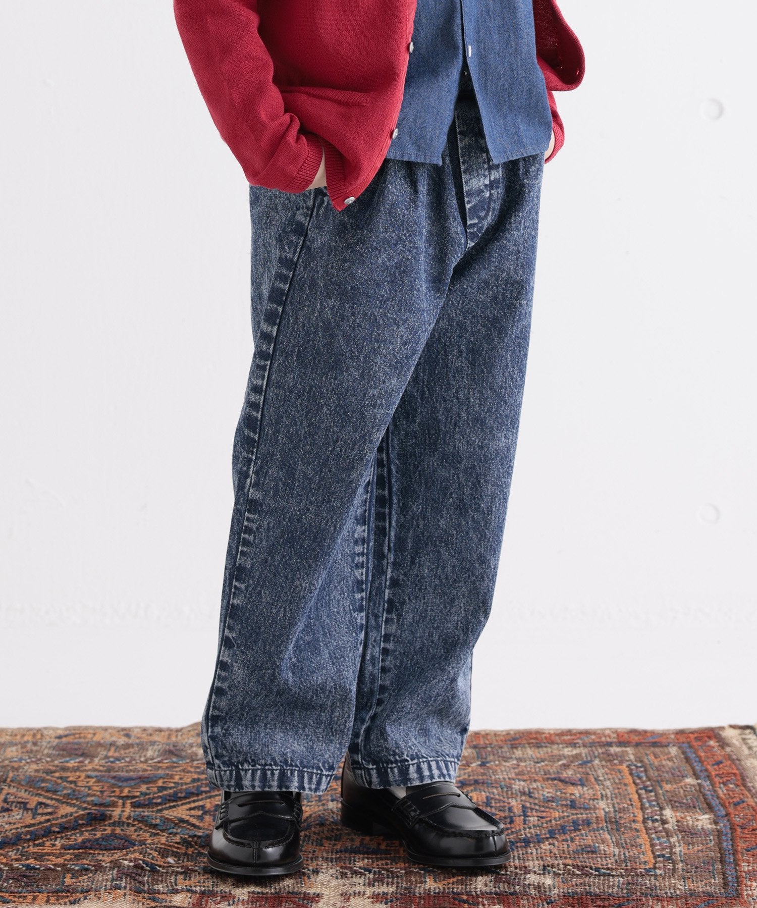 《環境配慮素材》 OG DENIM CREW PANTS オーガニックコットン ブリーチデニム オールシーズン素材［100-145cm］