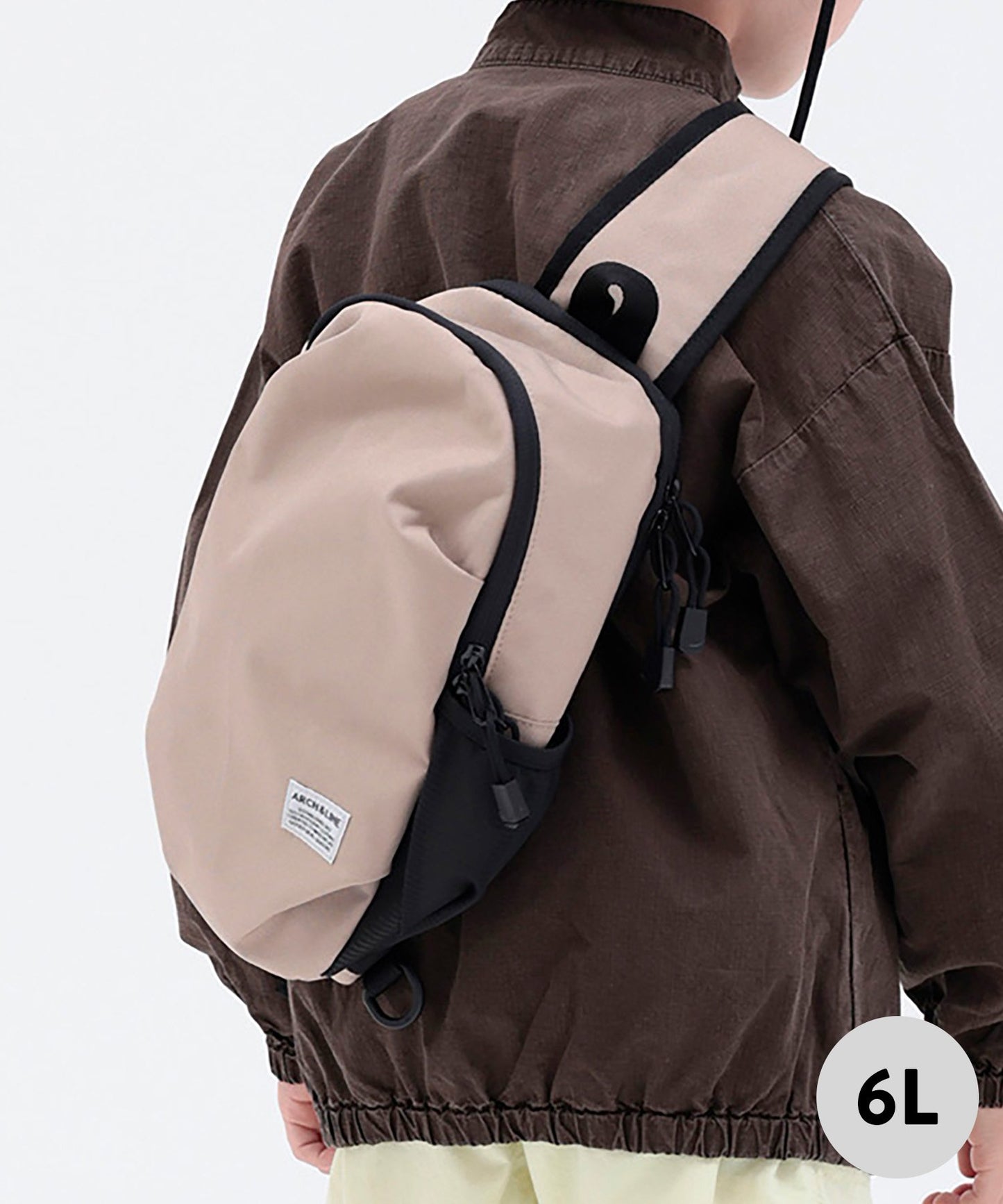 《環保材質》COMPACT DAY BAG〈BEIGE〉 容量 6L 散步休閒 再生聚酯纖維 【年齡4歲至成人】