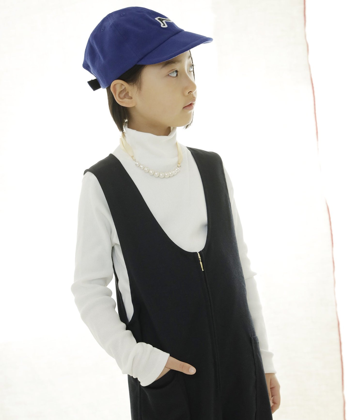 COTTON RIB H/N TEE ハイネック リブ素材 コットン［100-145cm］