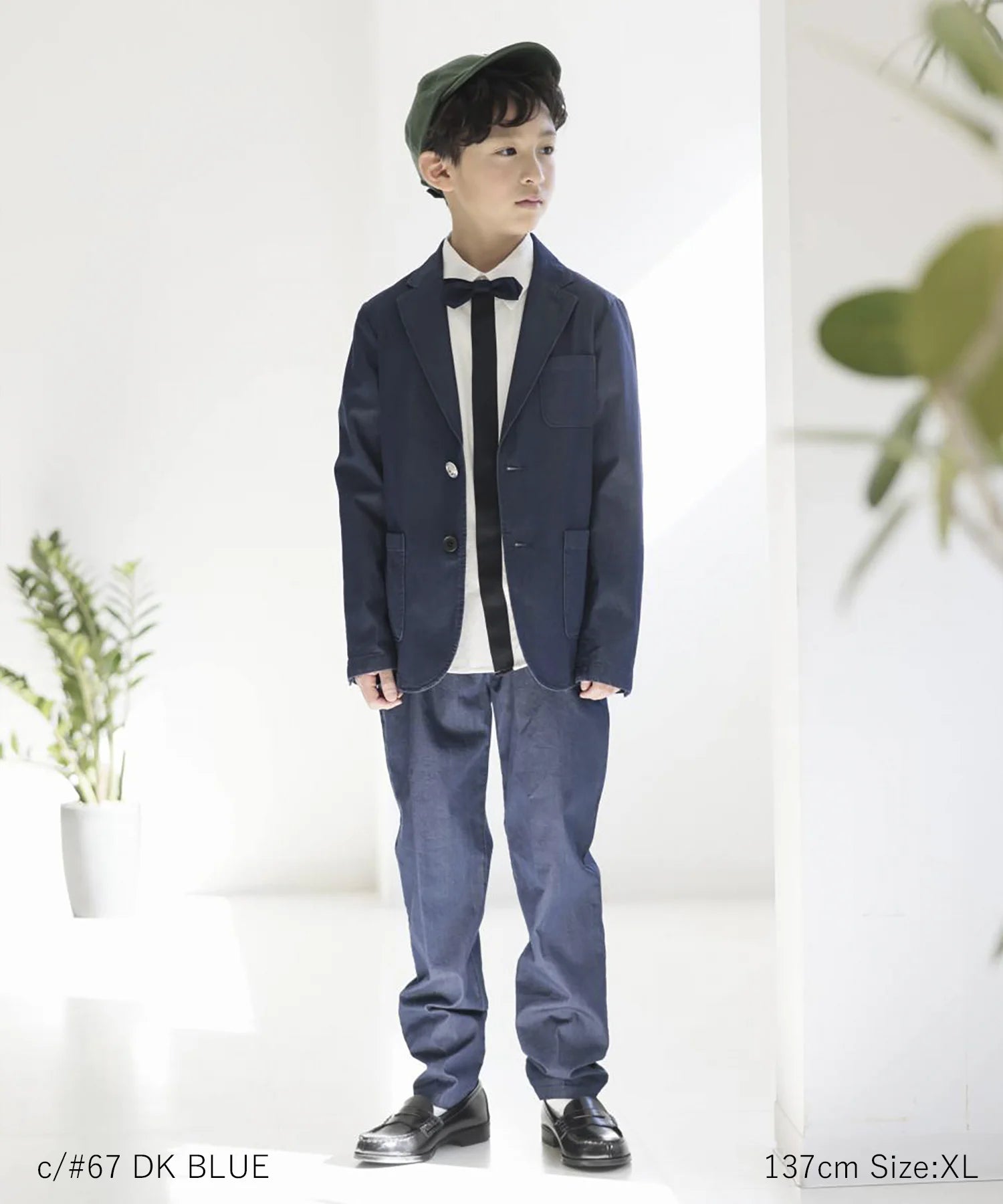 INDIGO BASIC JACKET 薄地デニム セットアップ対応[100-145cm INDIGO BASIC JACKET 薄地デニム セットアップ対応[100-145cm