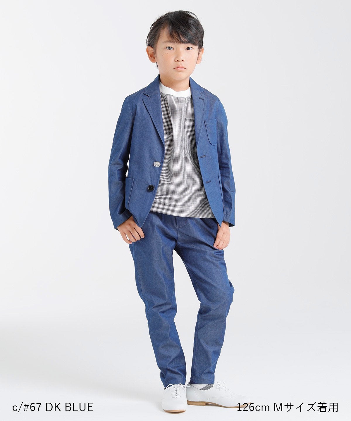 INDIGO BASIC PANTS 薄手デニム セットアップ対応［100-145cm