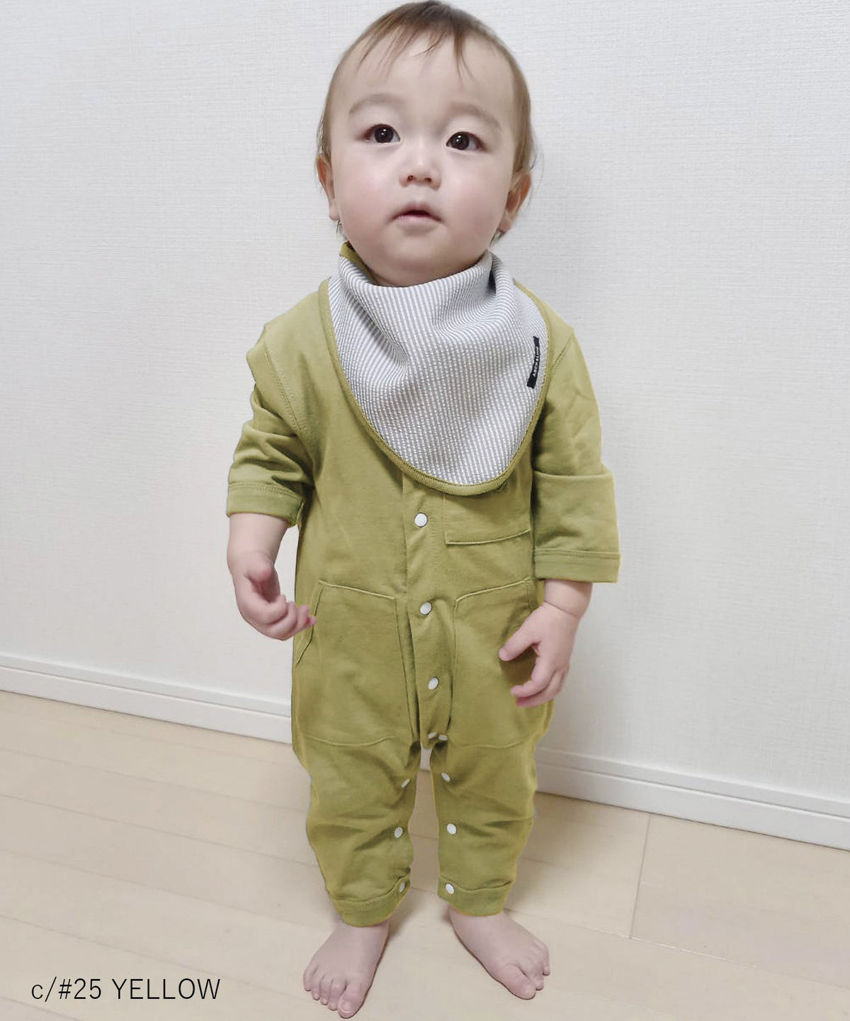 OG FATIGUE L/S ROMPERS オーガニックコットン［9か月～1歳/身長70 