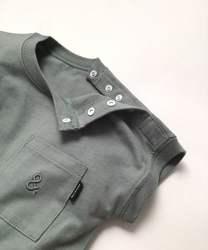 OG 法式袖連身褲有機棉禮物 [5 個月至 1 歲/身高約 60 公分至 80 公分]