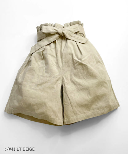 OUTLET OXFORD WASHER TUCK CULOTTE  紐取り外し可/UNISEX［100-145cm］
