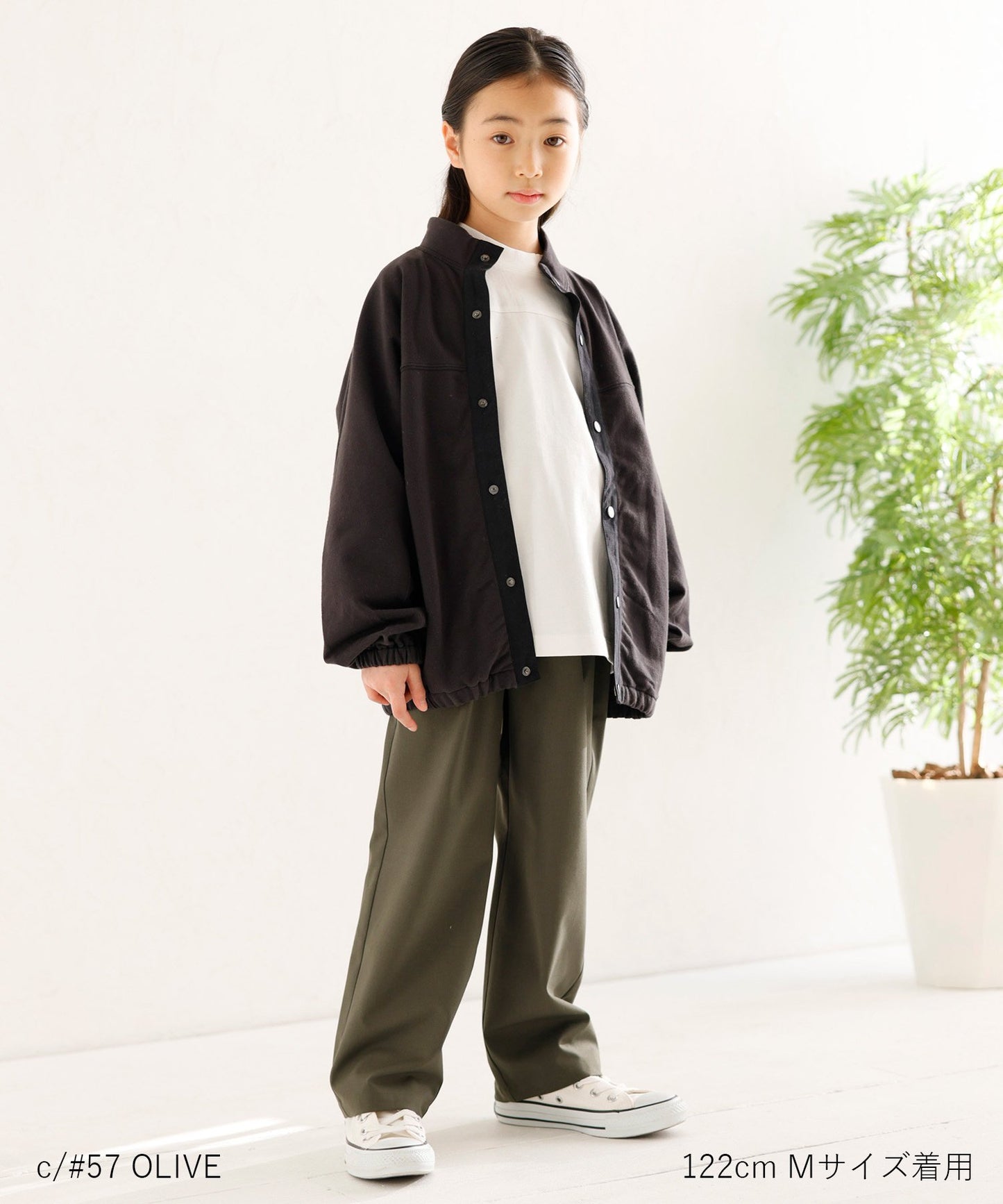 《環境配慮素材》B GREEN CREW PANTS オンオフ兼用 リサイクルポリエステル［100-145cm］