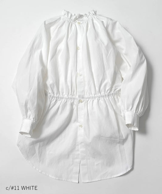 《Environmentally friendly material》2WAY FRILL BLOUSE For formal use, both on and off [100-145cm]
