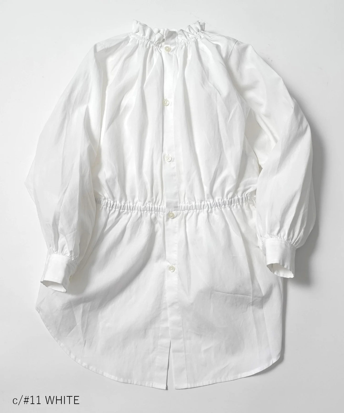 《Environmentally friendly material》2WAY FRILL BLOUSE For formal use, both on and off [145-165cm]
