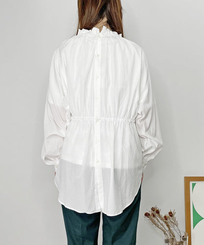 《Environmentally friendly material》2WAY FRILL BLOUSE For formal use, both on and off [145-165cm]
