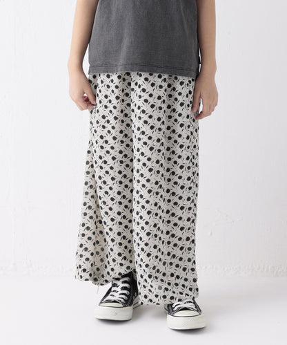 OUTLET FLOWER GATHER PANTS 裏地付/ポケット付/セットアップ対応 [100-145cm]