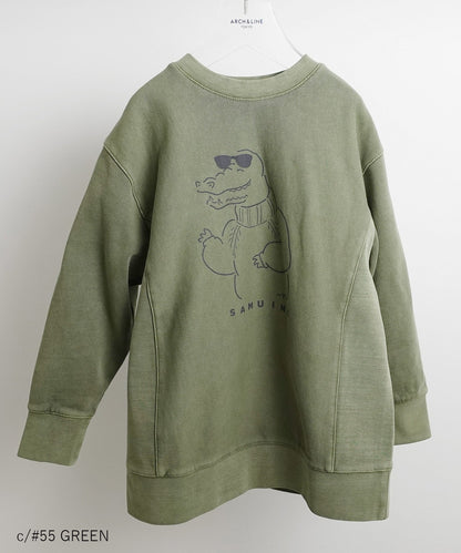 [Eco-friendly material] OG CANVAS TERRY LOOP CROCODILE PO Organic cotton fleece product dyed [145-165cm]