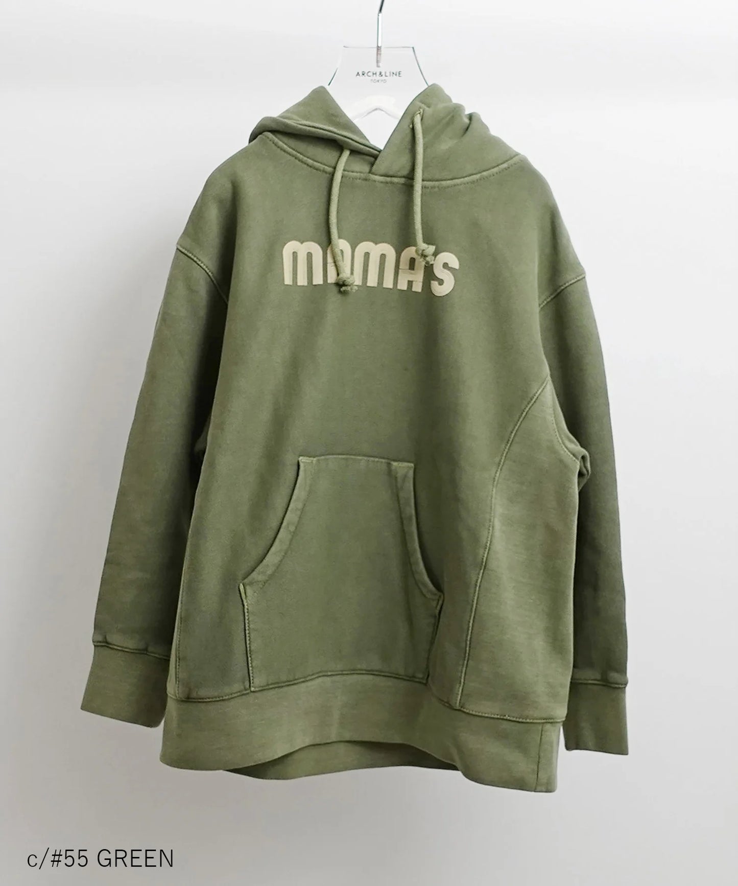 《環境配慮素材》OG CANVAS TERRY LOOP MAMAS HOODIE オーガニックコットン裏毛 製品染め［100-145cm］