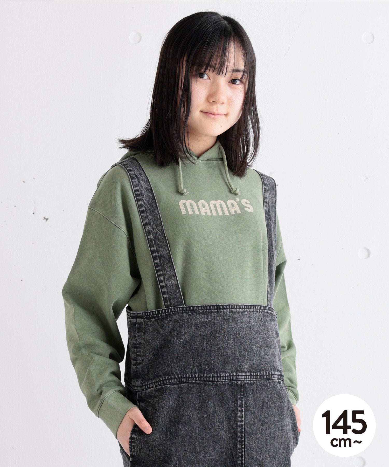 《環境配慮素材》OG CANVAS TERRY LOOP MAMAS HOODIE オーガニックコットン裏毛 製品染め［145-165cm］