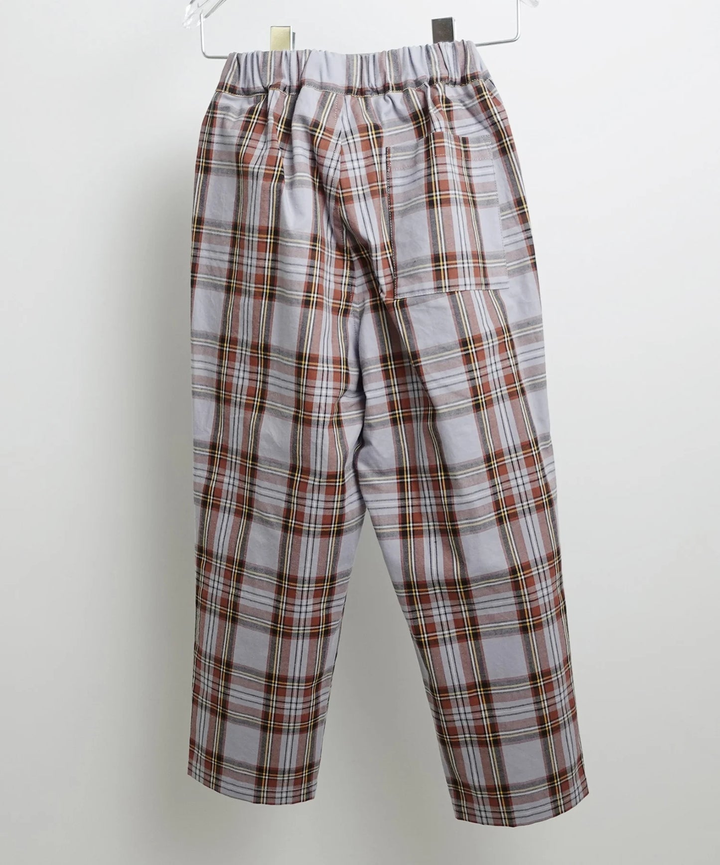 TARTAN EASY PANTS 通年素材 タータンチェック ワイドテーパード［145-175cm］