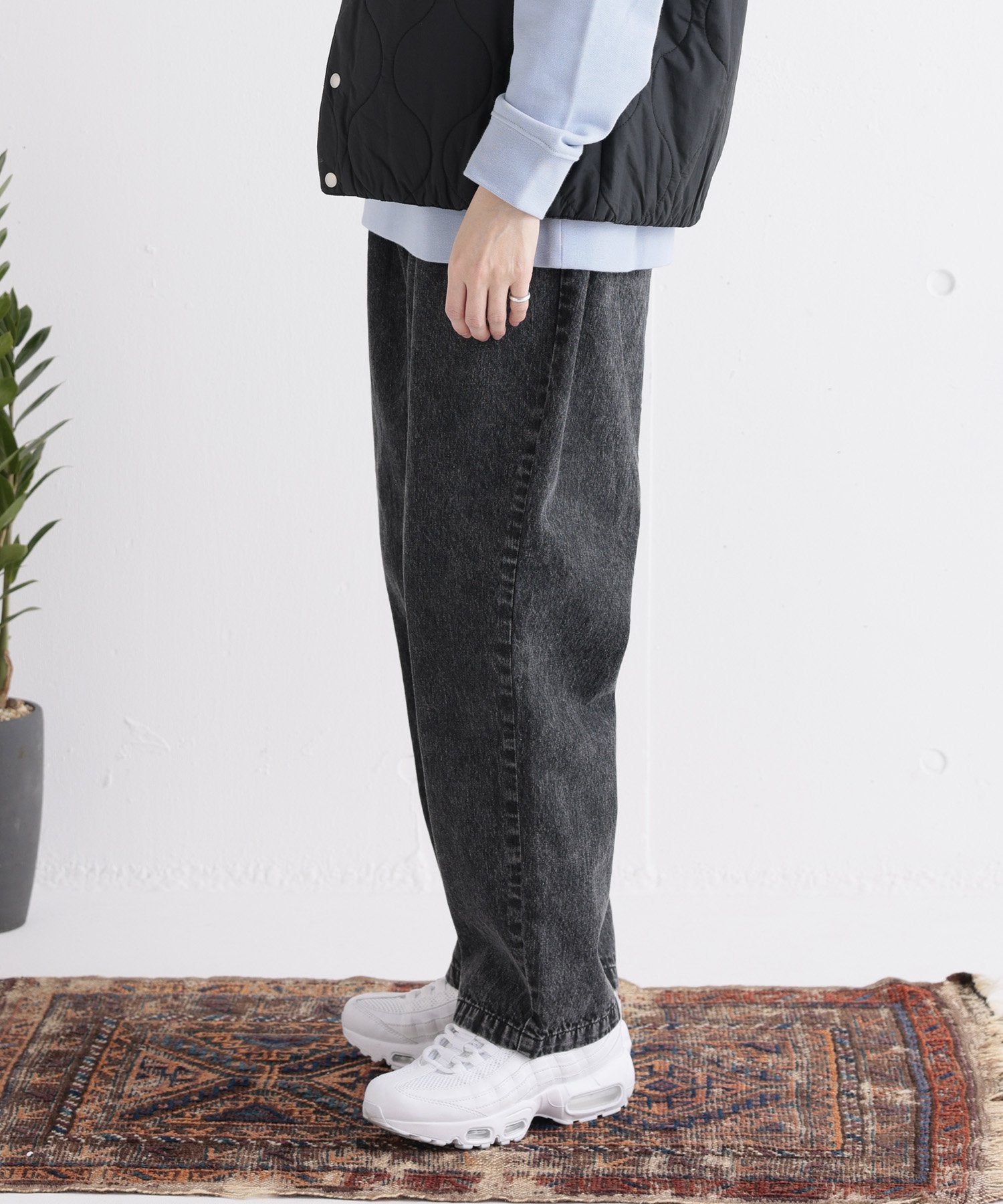 《環境配慮素材》 OG DENIM CREW PANTS オーガニックコットン ブリーチデニム オールシーズン素材［145-175cm］