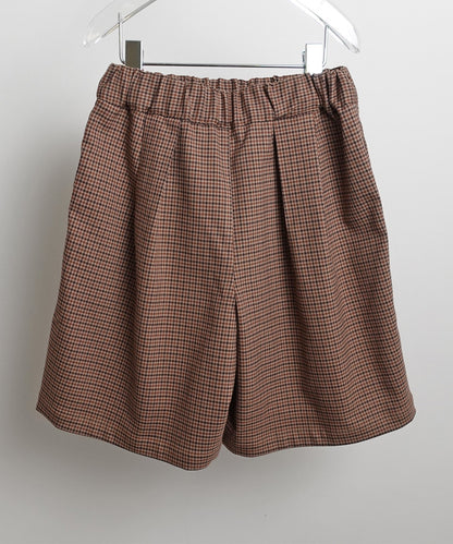 [Environmentally friendly material] RECYCLED CHECK NEUTRAL SHORTS Recycled polyester [100-145cm]