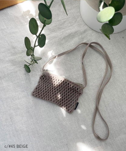 MESH MICRO POUCH IC card/GPS holder necklace made of cotton