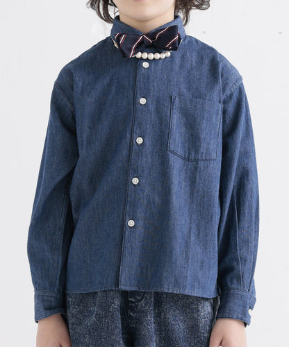 LIGHT DENIM B/D SHIRT For both on and off use [100-145cm]