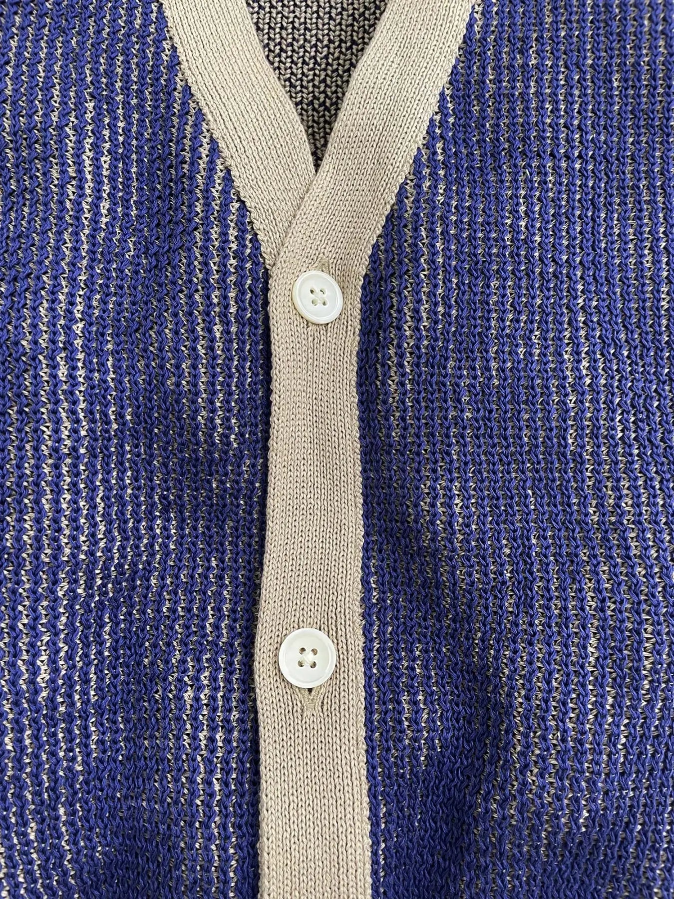 GIMA 條紋針織開襟衫 日本製造 100% 棉 場合 [100-145cm]