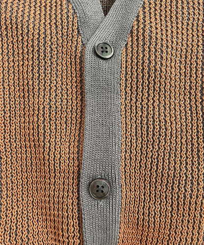 GIMA 條紋針織開襟衫 日本製造 100% 棉 場合 [145-175cm]