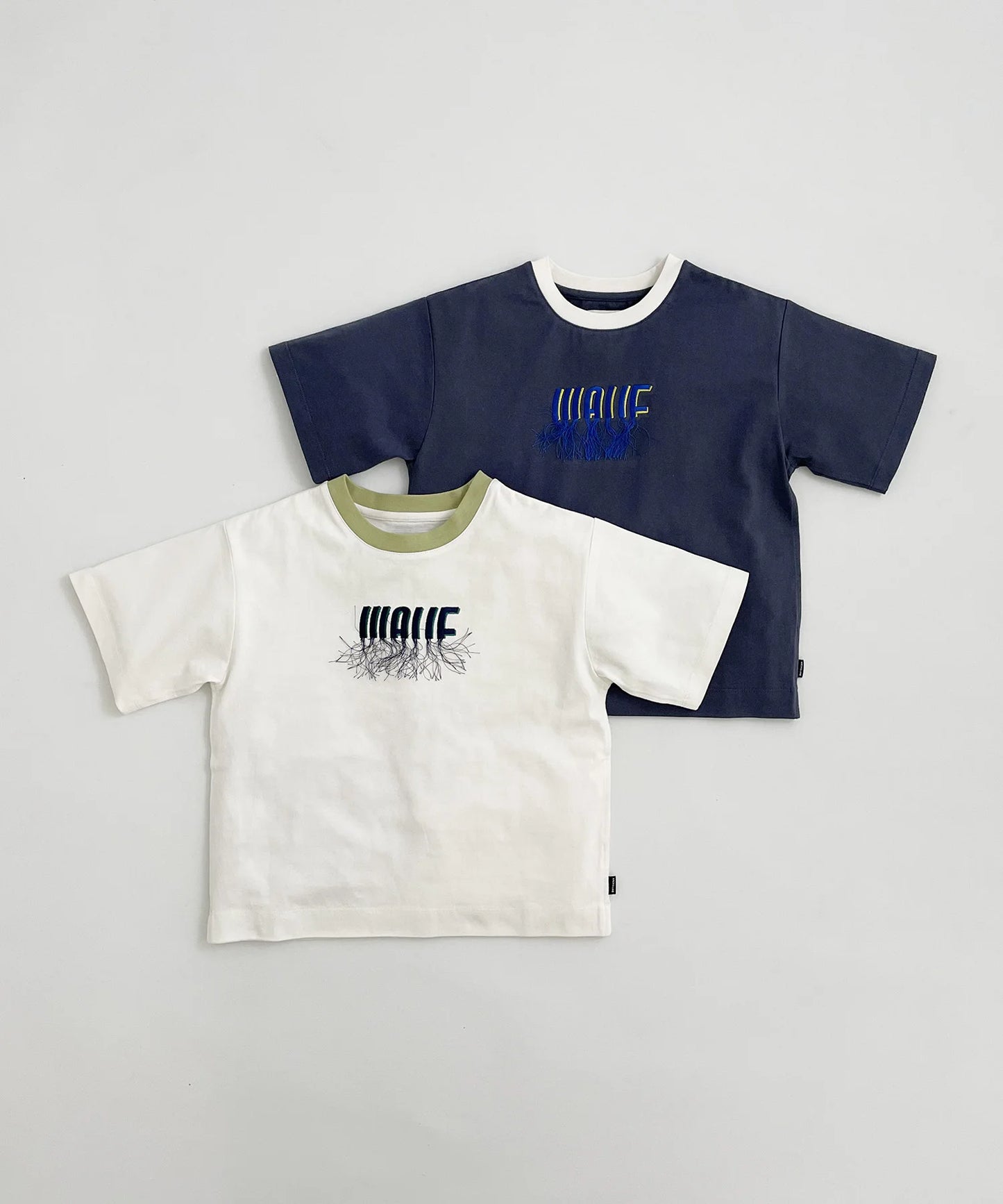 [Eco-friendly material] OG COTTON WAVE TEE Organic cotton wide embroidery [95-145cm] 