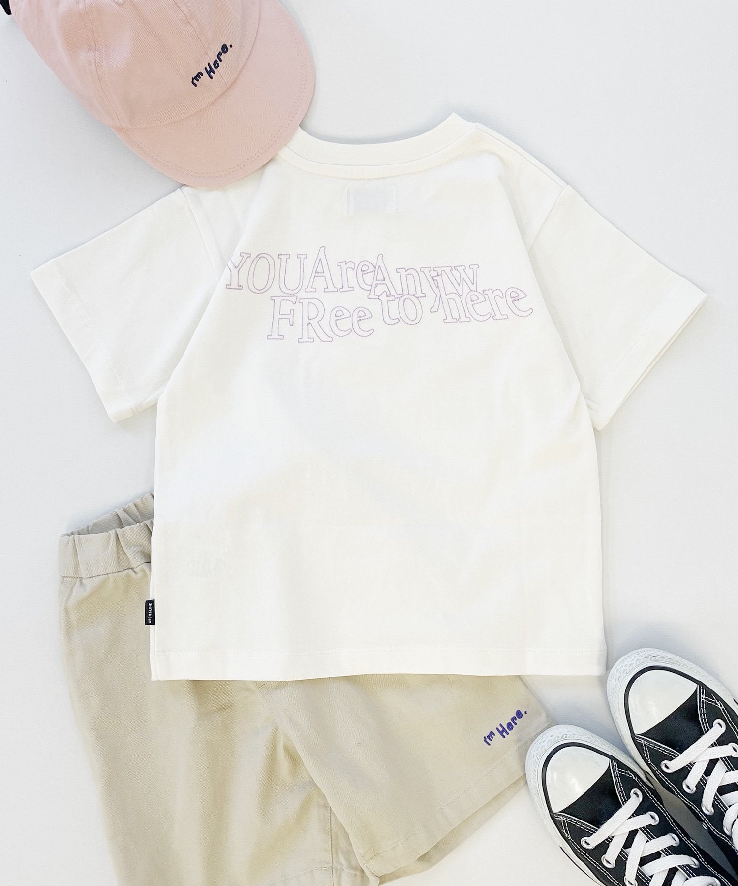 《環境配慮素材》OG GD COTTON Information TEE オーガニックコットン ジャストルーズ型 刺繍入り［100-145cm］