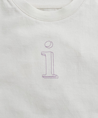 [Environmentally friendly material] OG GD COTTON Information TEE Organic cotton, just loose, with embroidery [100-145cm]
