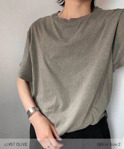 《環境配慮素材》OG UNDYED H/S TEE オーガニックコットン 無染色 薄手［100-145cm］