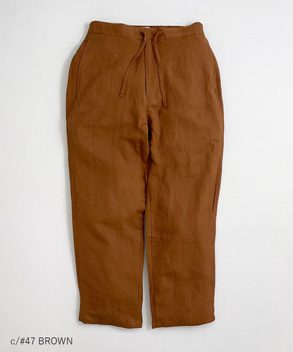 [Environmentally friendly material] LINEN/RAYON EASY PANTS Cool touch feeling On/off use Setup compatible [115-145cm]