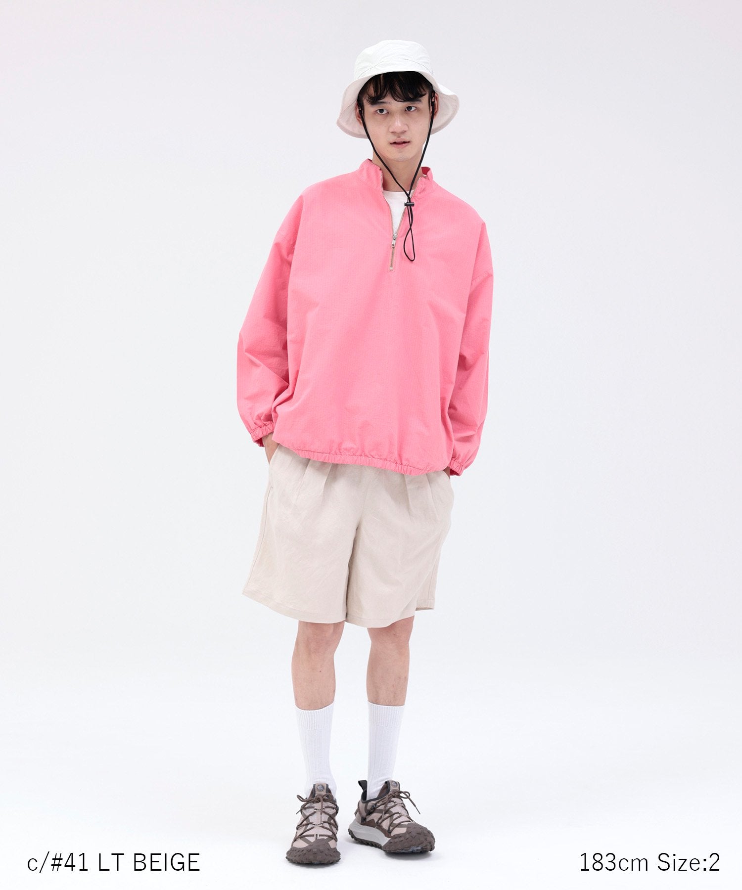 環境配慮素材》LINEN/RAYON NEUTRAL SHORTS 接触冷感 オンオフ兼用