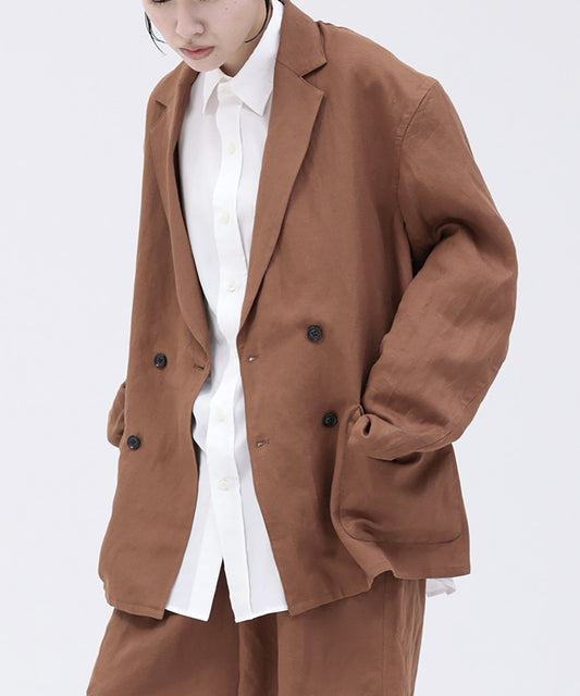 [Environmentally friendly material] LINEN/RAYON JACKET Cool touch feeling On/off use Setup compatible [145-175cm]