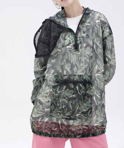 [Environmentally friendly material] PRINT ECO MESH ANORAK Recycled polyester Camping setup compatible [165-175cm]
