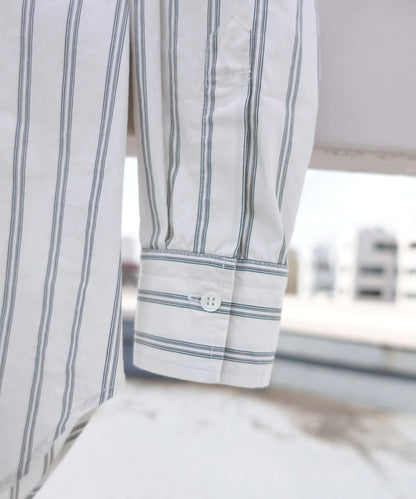 COTTON STRIPE SHIRT For both on and off use Cotton [145-175cm]