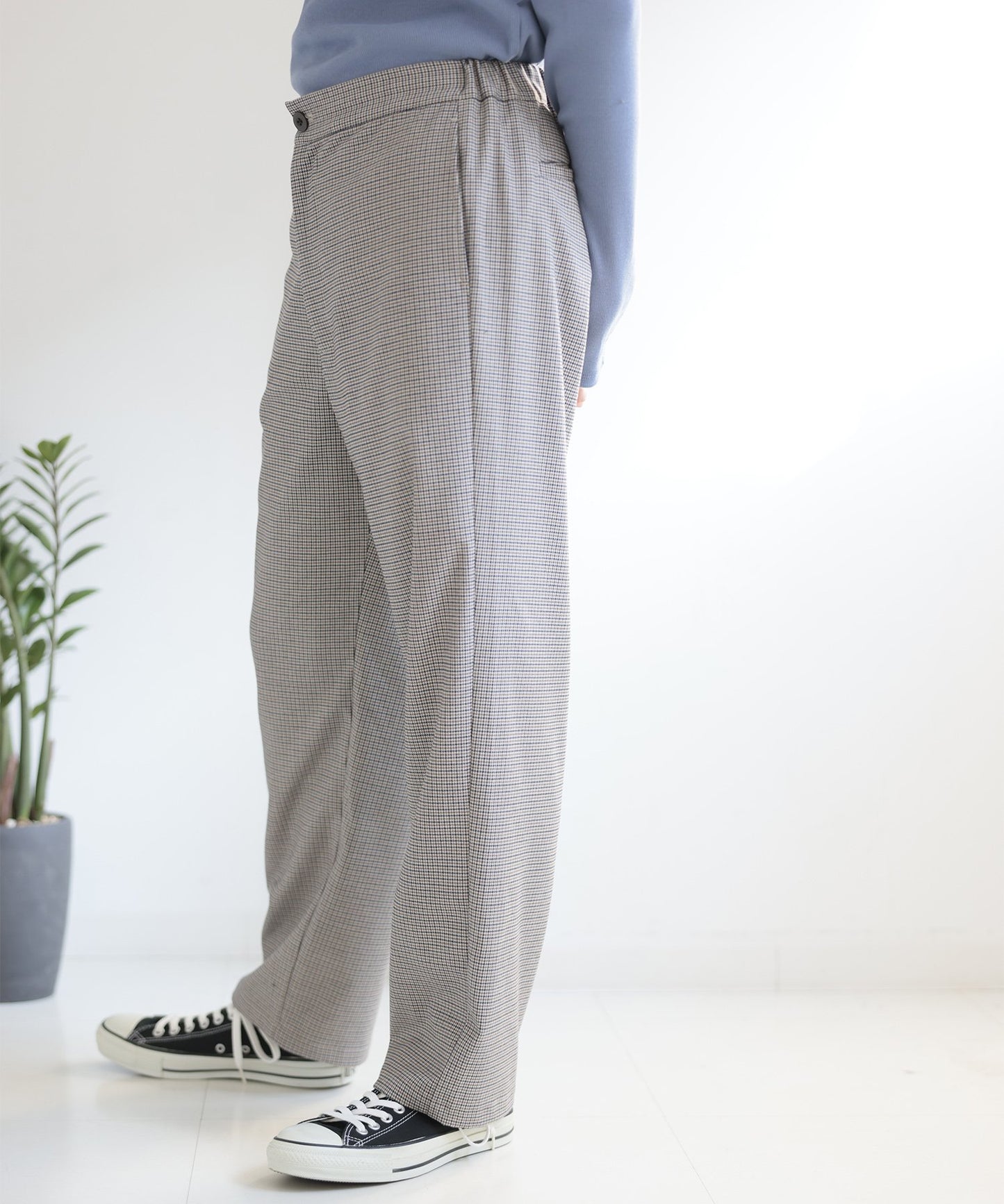 [Environmentally friendly material] FLANNEL EASY PANTS For both on and off use Set-up compatible [145-175cm]