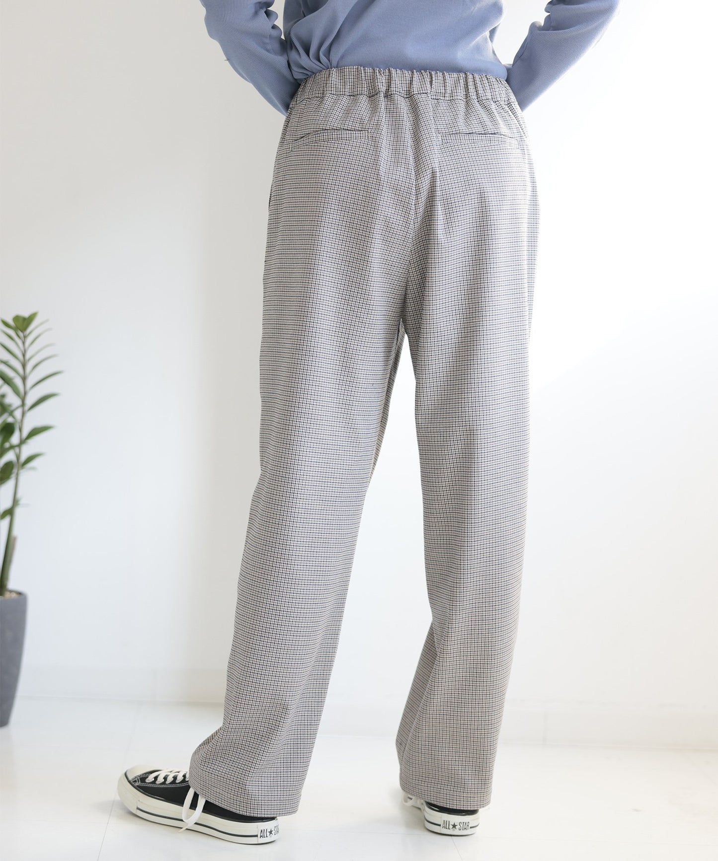 [Environmentally friendly material] FLANNEL EASY PANTS For both on and off use Set-up compatible [145-175cm]