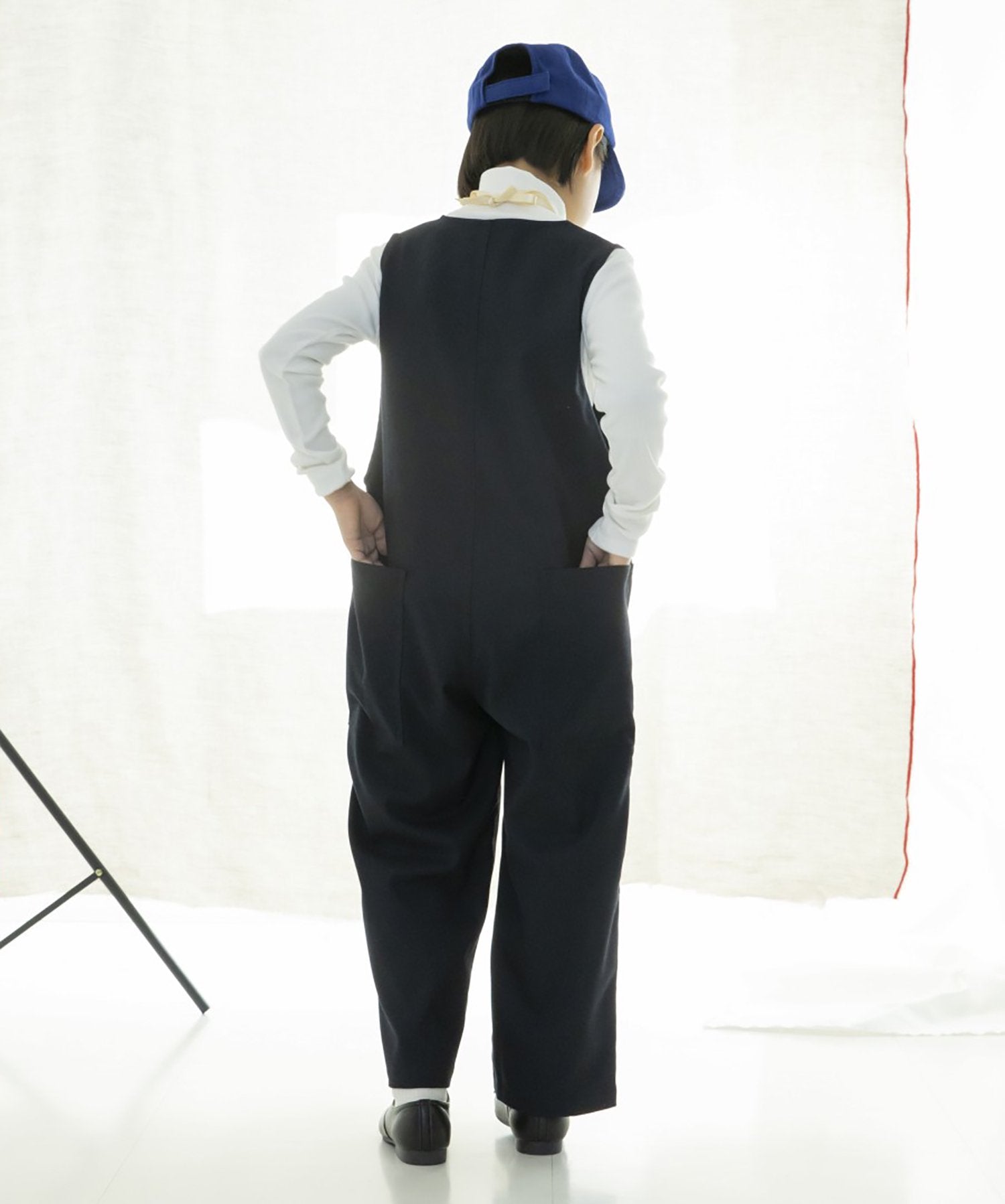 UNLÍENS アンリアン　i line salopette サロペット 環境配慮素材》FLANNEL EASY U/N SALOPETTE オンオフ兼用 セットアップ