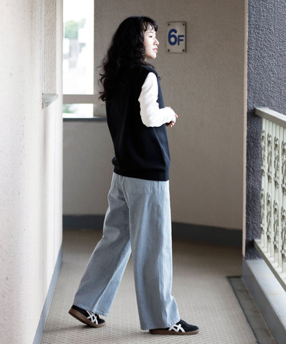 [Environmentally friendly material] Re DENIM PAINTER PANTS Recycled cotton denim Year-round material [145-175cm]