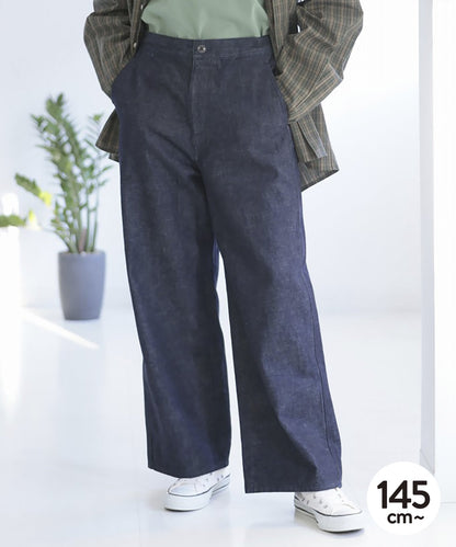 [Environmentally friendly material] Re DENIM PAINTER PANTS Recycled cotton denim Year-round material [145-175cm]