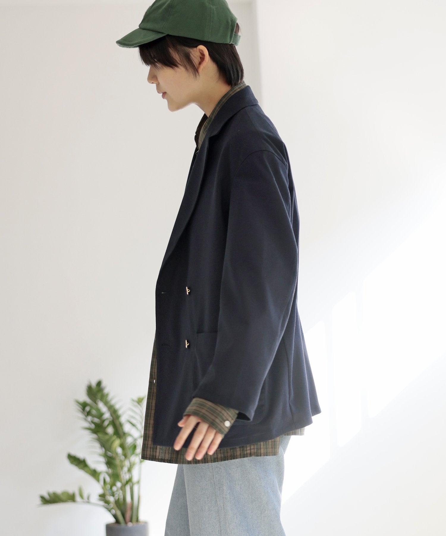 環境配慮素材》FLANNEL EASY JACKET オンオフ兼用 セットアップ