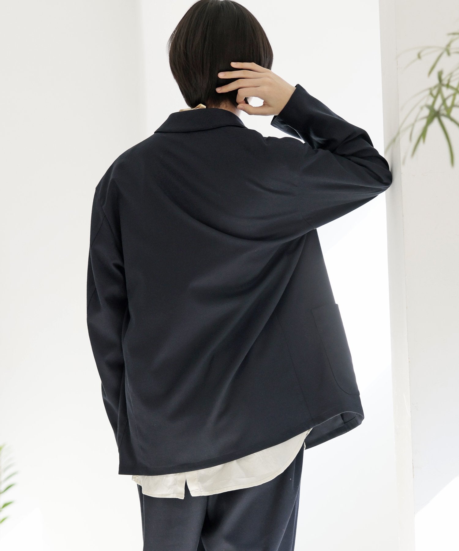 環境配慮素材》FLANNEL EASY JACKET オンオフ兼用 セットアップ