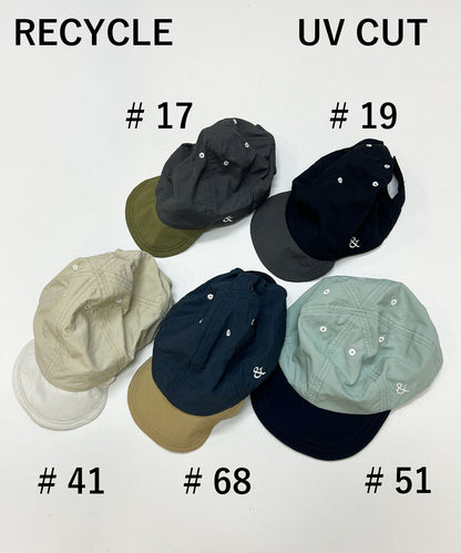 《環境配慮素材》UV CUT CRAZY CAP UVカット 撥水 接触冷感 透湿 リサイクルナイロン