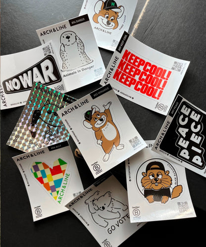 ACTIVE STICKER NO.1～10 耐水 強粘着 マイボトル