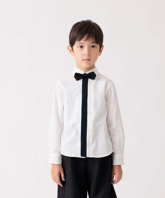 KNIT TIE SHIRT Tie-style shirt/dot button for easy on and off [100-145cm]