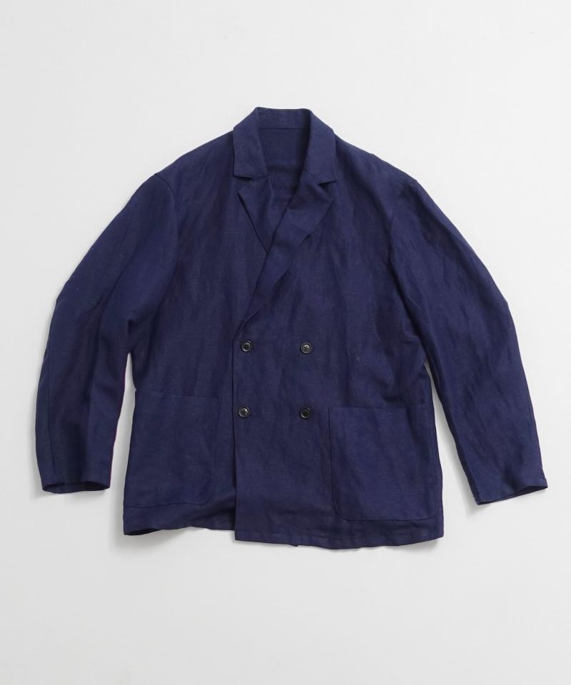 リネン✨リジェール　linen w jacket　ダブルジャケット 環境配慮素材》LINEN/RAYON JACKET 接触冷感 オンオフ兼用
