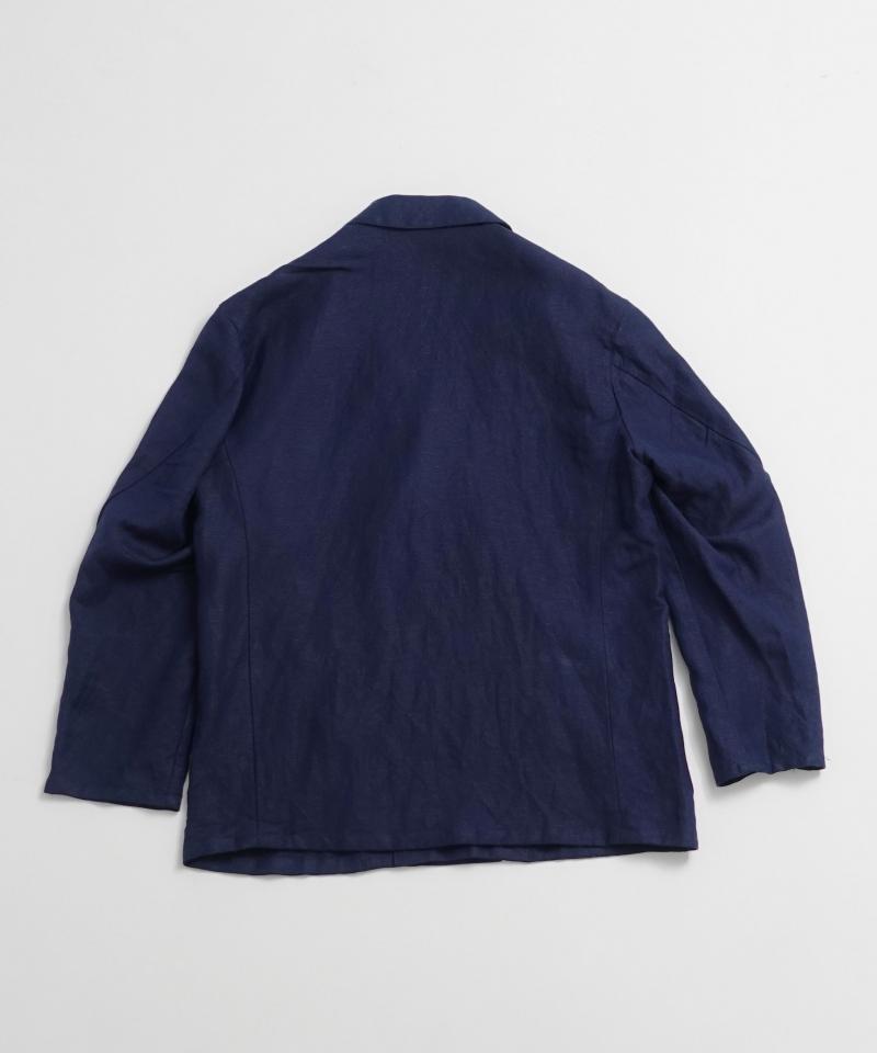 環境配慮素材》LINEN/RAYON JACKET 接触冷感 オンオフ兼用