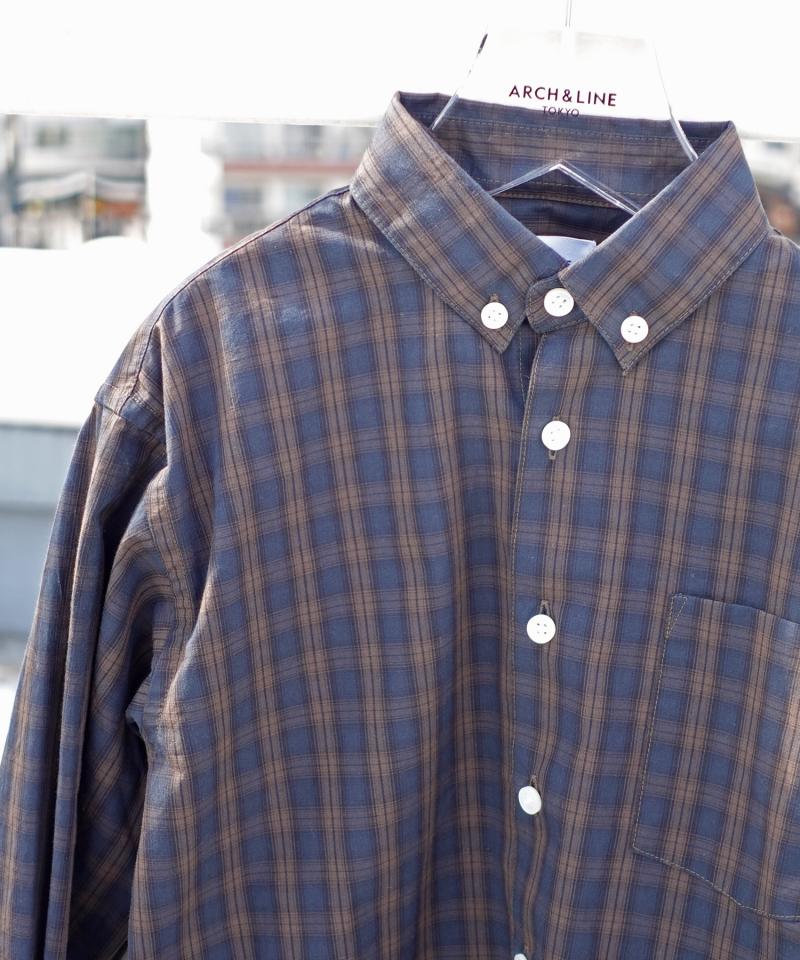 COTTON CHECK BD SHIRT For both on and off use Cotton [145-175cm]