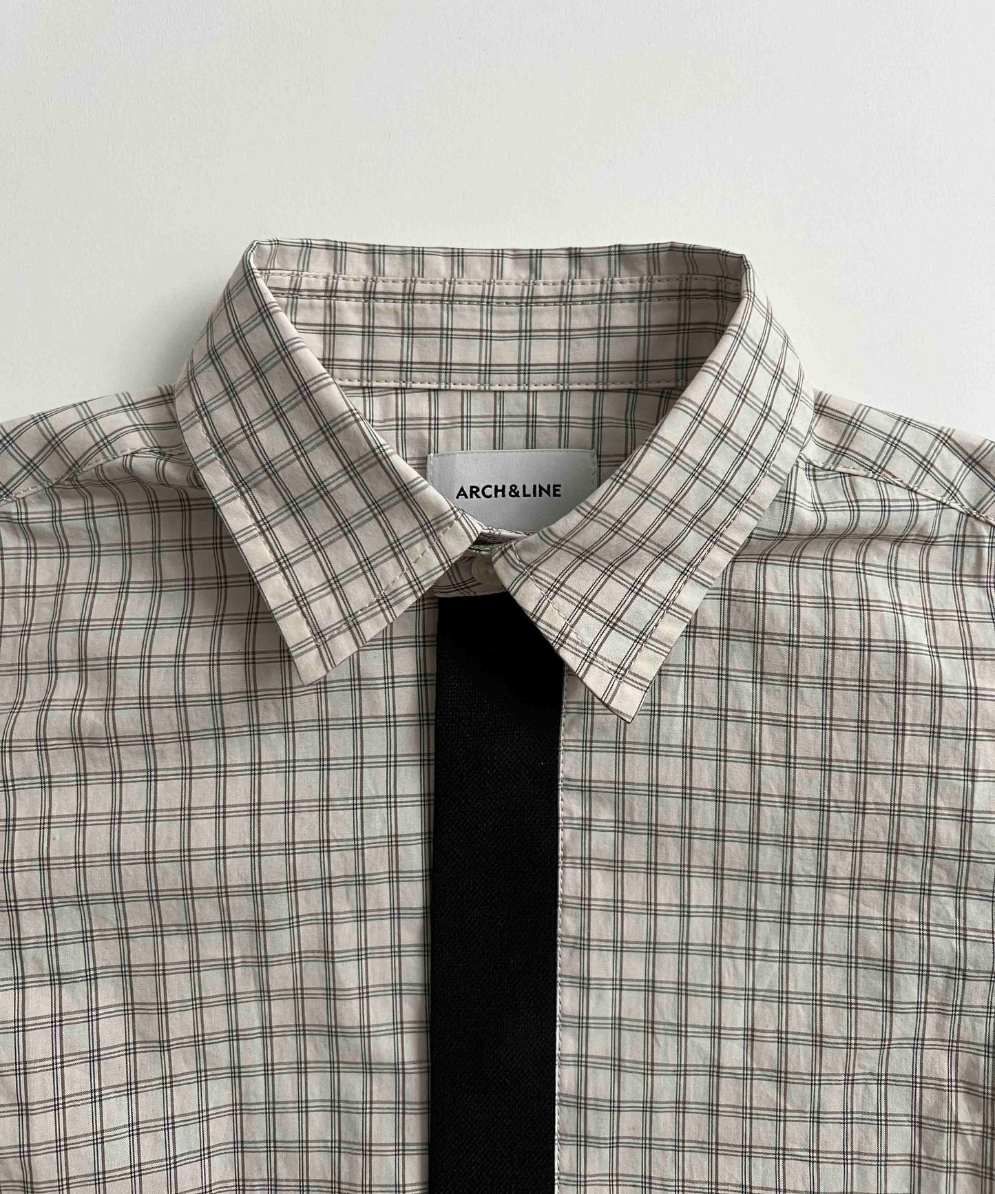 OG CHECK KNIT TIE SHIRT  フォーマル オーガニックコットン［100-145cm］