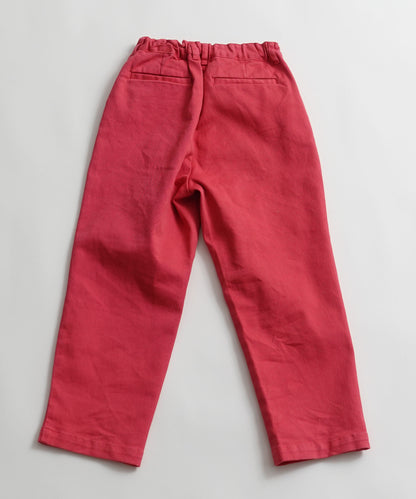 TWILL CREW PANTS 厚手 製品染め テーパード