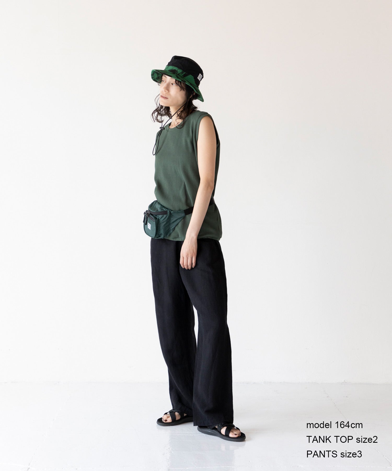 UV CUT WAFFLE TANK TOP UVカット セットアップ対応可